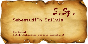 Sebestyén Szilvia névjegykártya