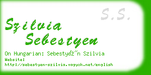 szilvia sebestyen business card